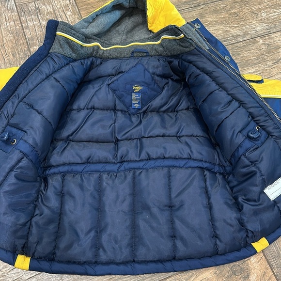 Oshkosh yellow blue toddler jacket 3t - Picture 5 of 6